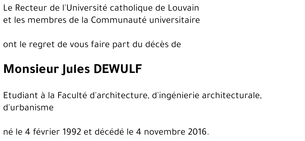 Jules DEWULF