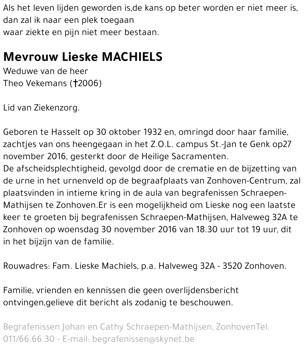 Lieske Machiels