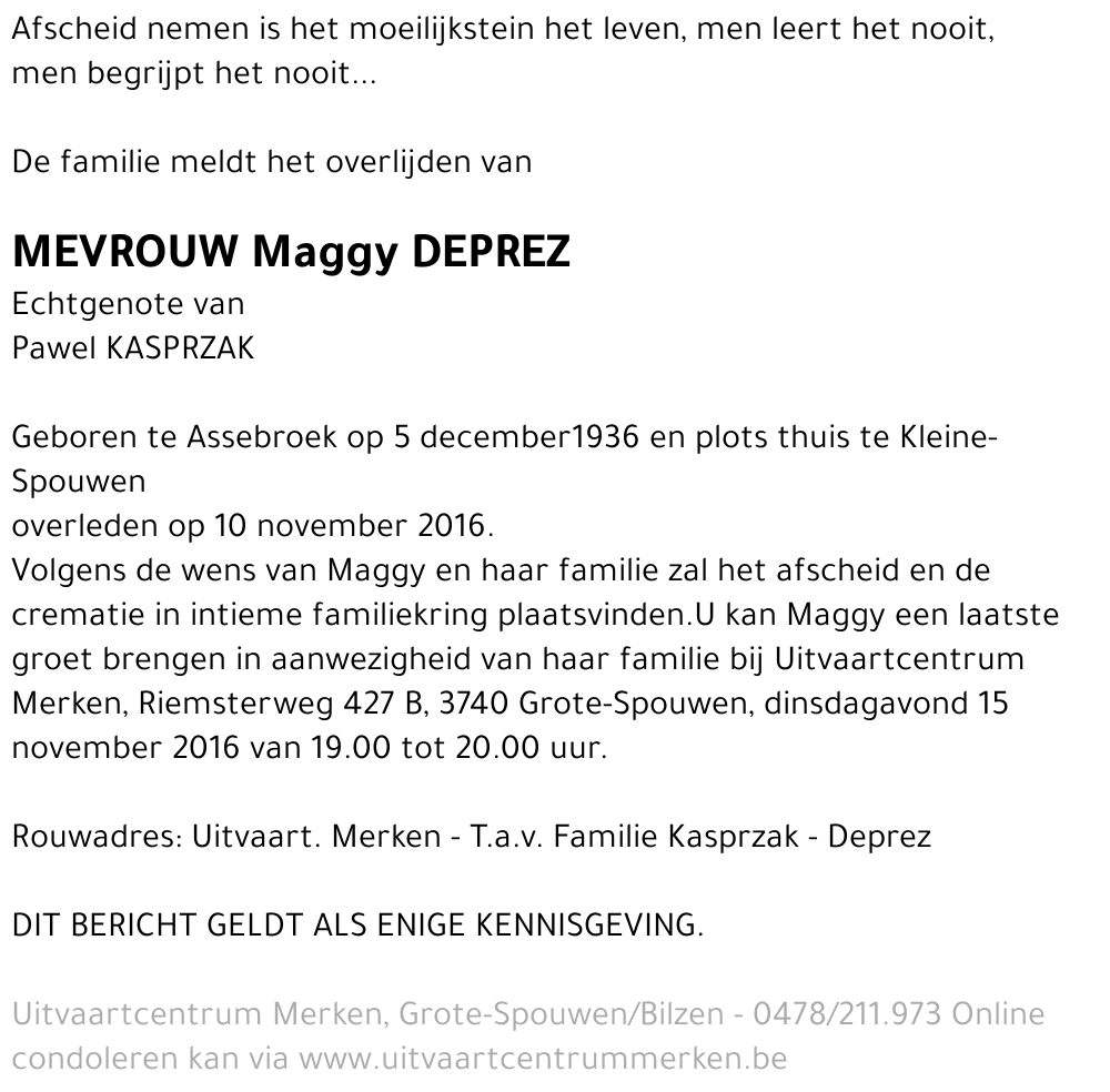 Maggy DEPREZ