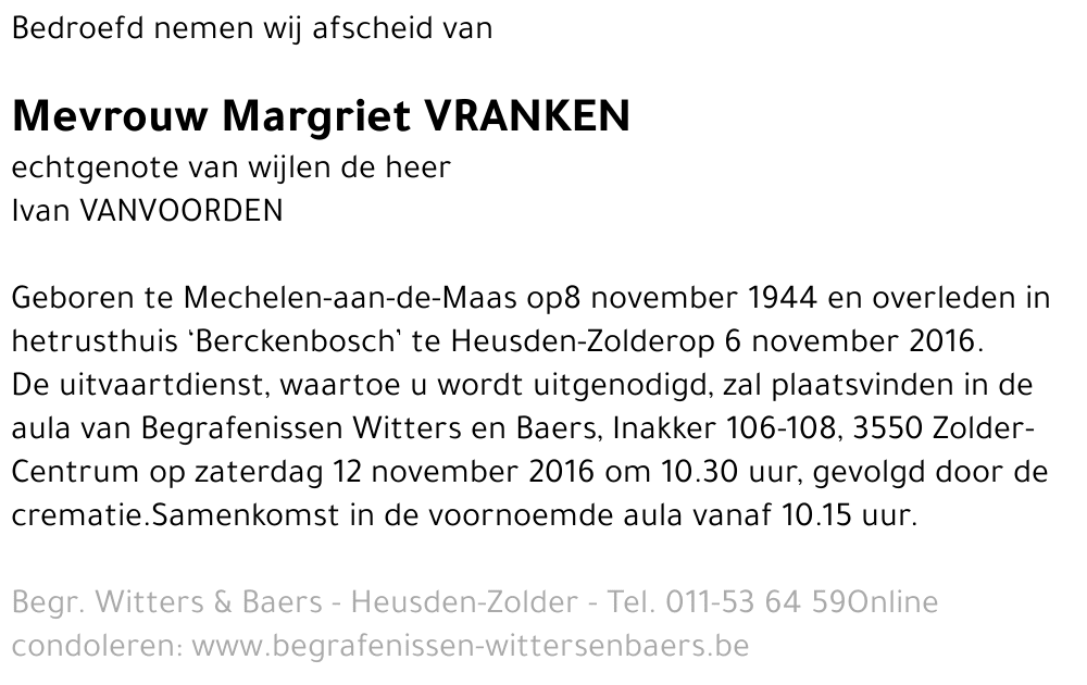 Margriet Vranken