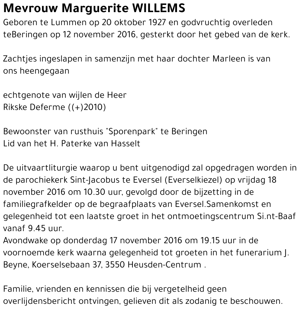 Marguerite Willems