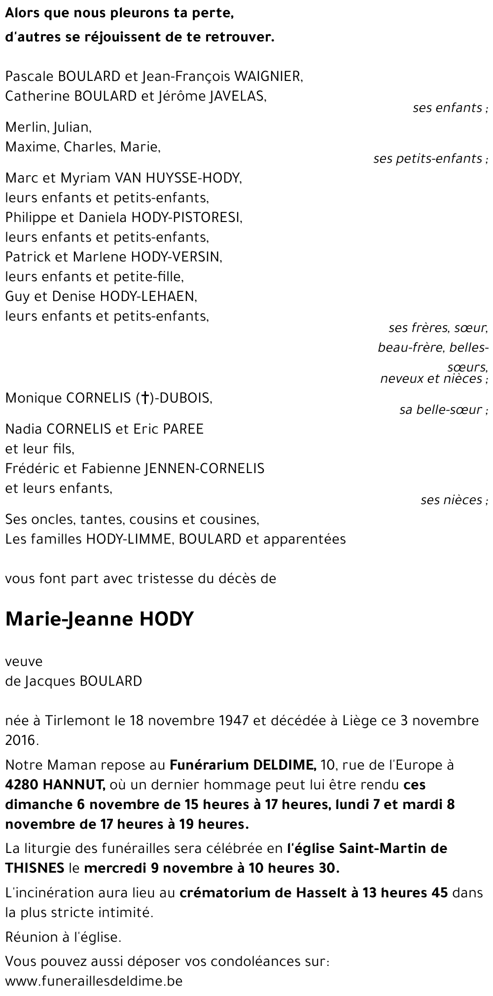 Marie-Jeanne HODY