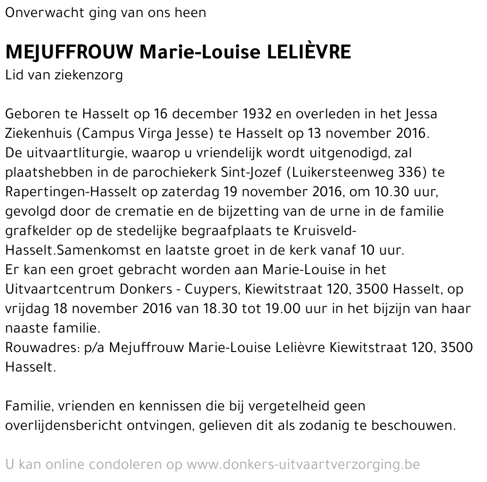 Marie-Louise Lelièvre