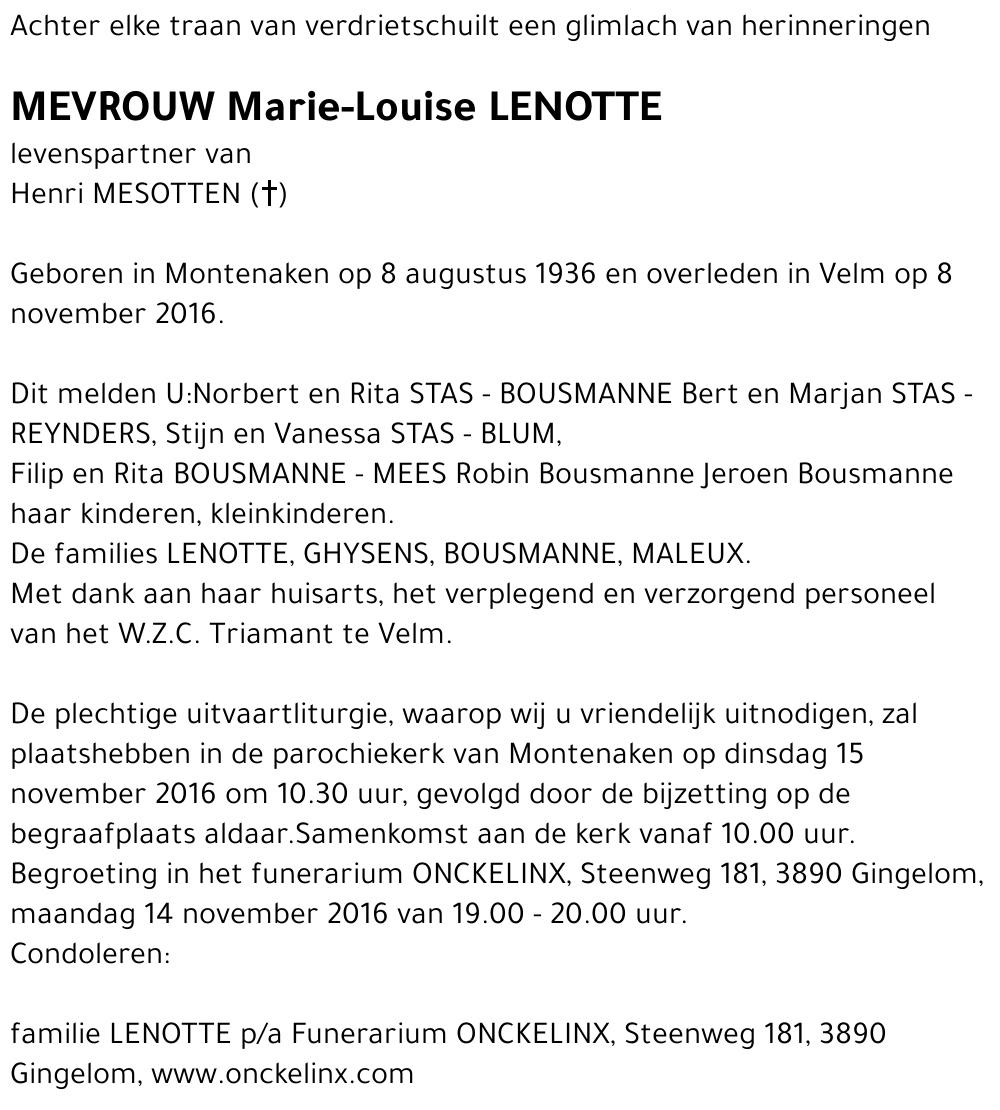 Marie-Louise Lenotte