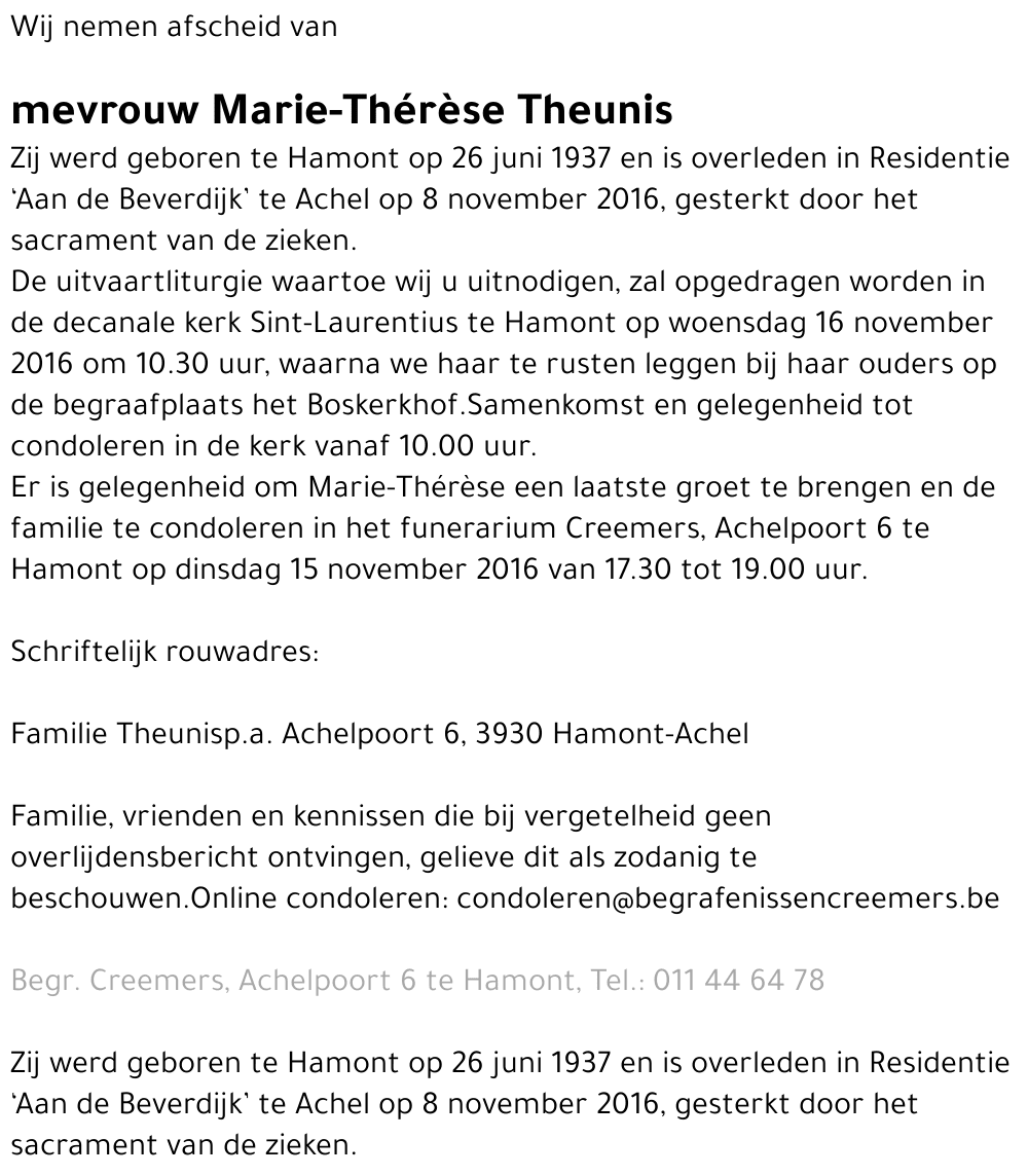 Marie-Thérèse Theunis