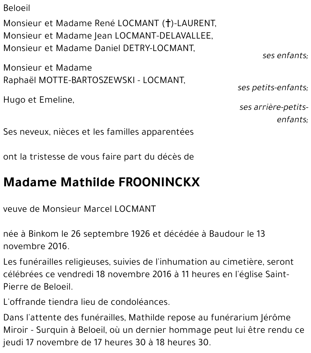 Mathilde FROONINCKX