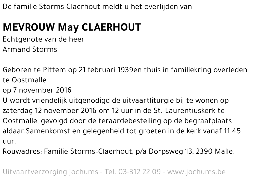 May Claerhout