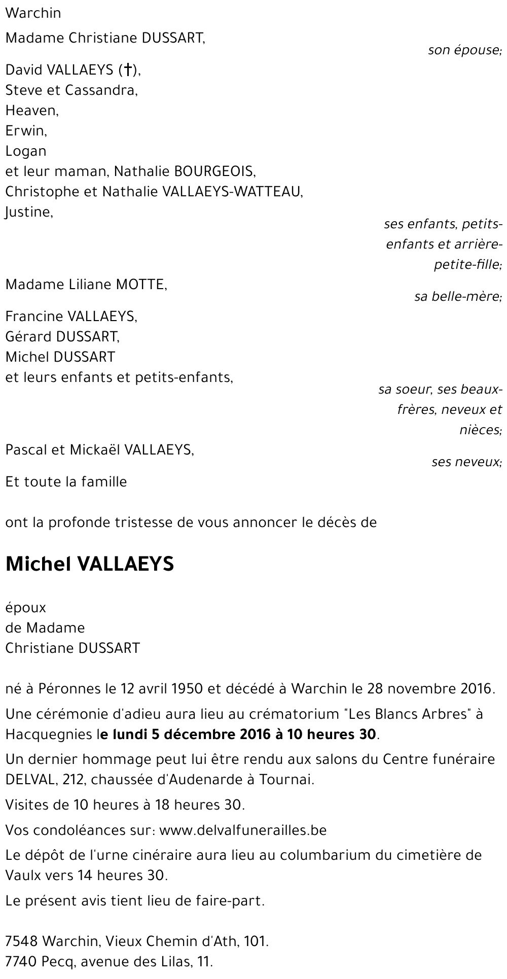 Michel VALLAEYS
