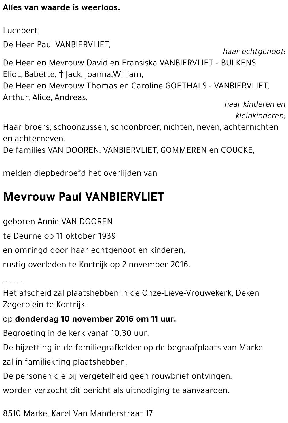 Paul VANBIERVLIET
