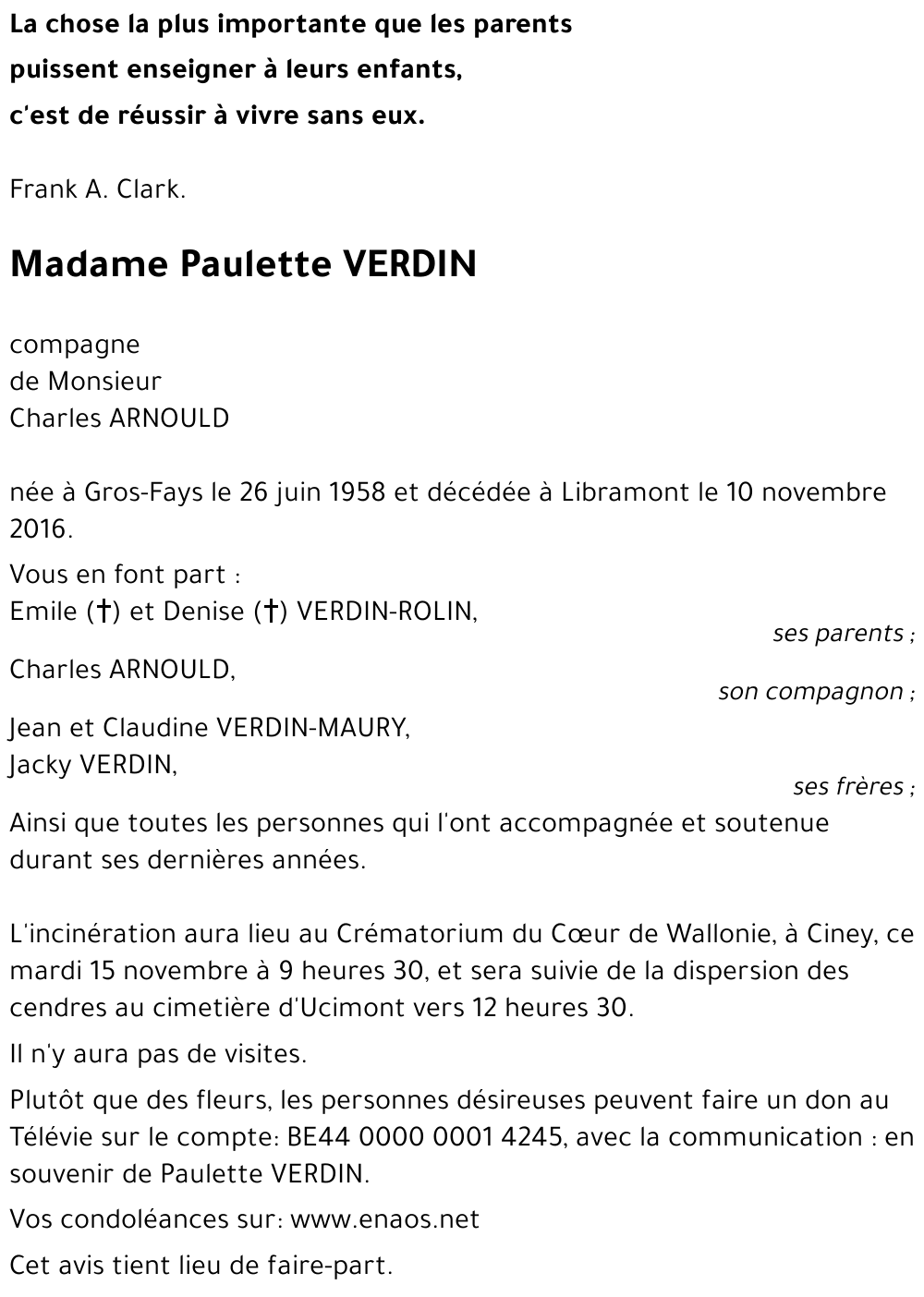 Paulette VERDIN