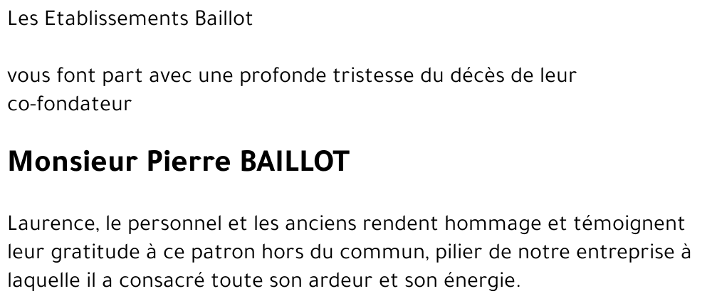 Pierre BAILLOT