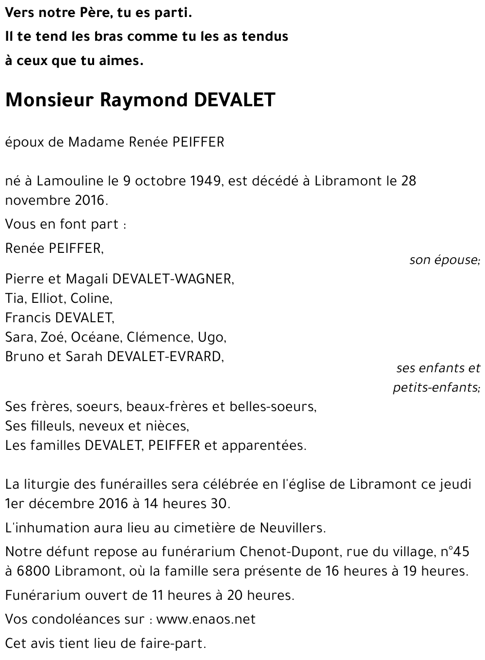 Raymond DEVALET
