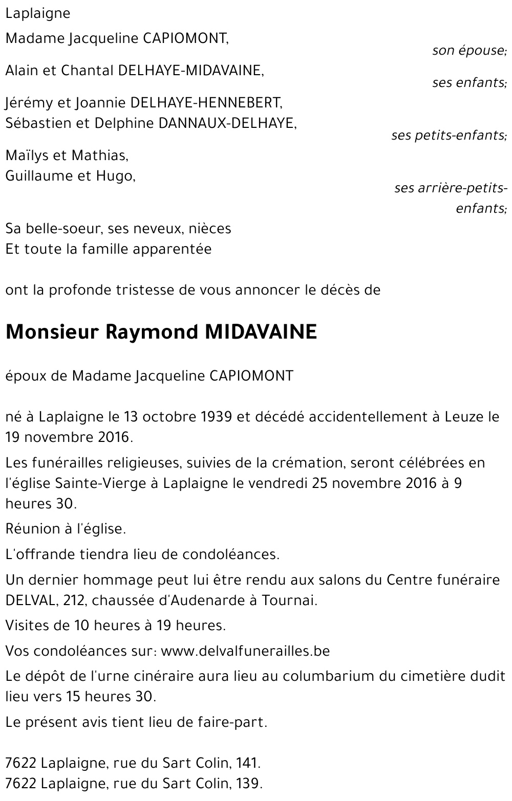 Raymond MIDAVAINE