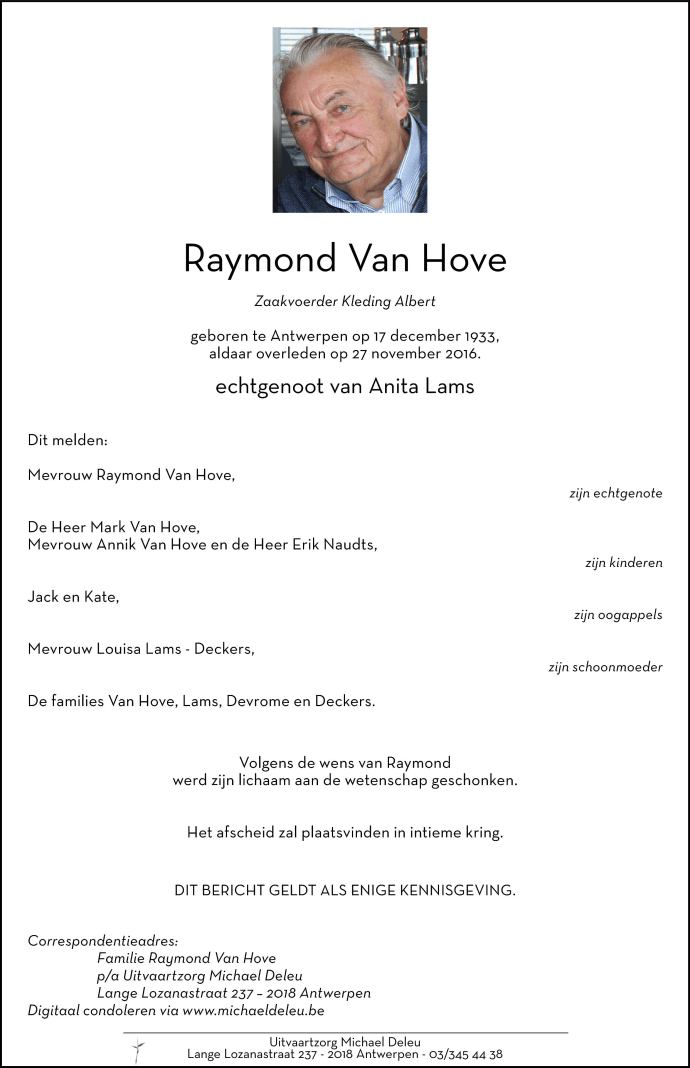 Raymond Van Hove