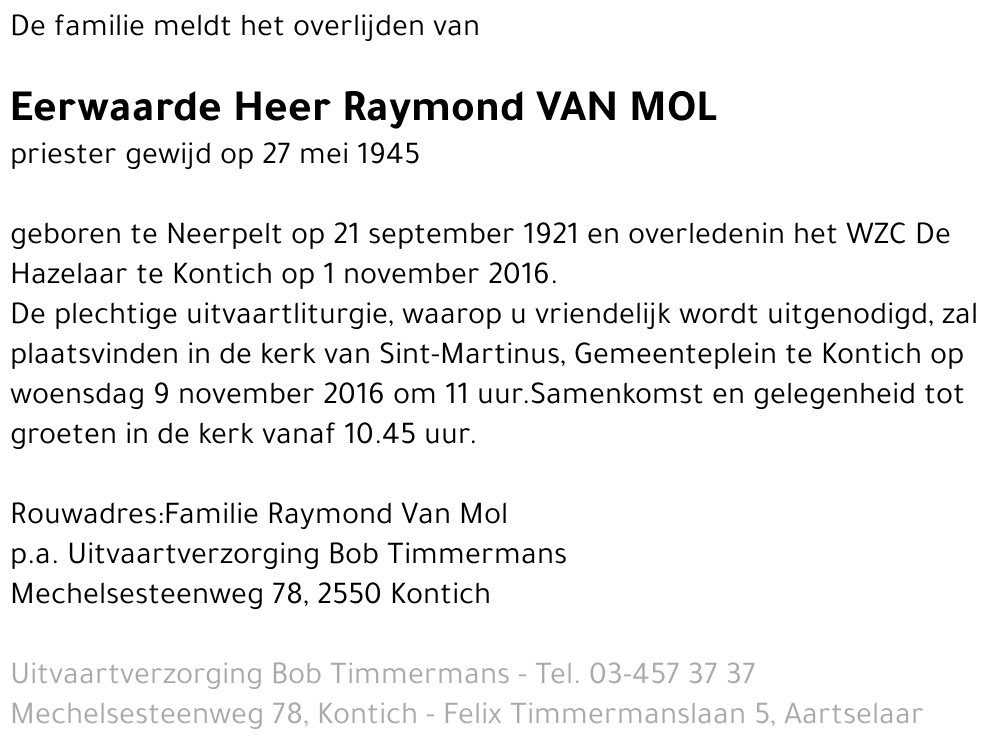 Raymond Van Mol