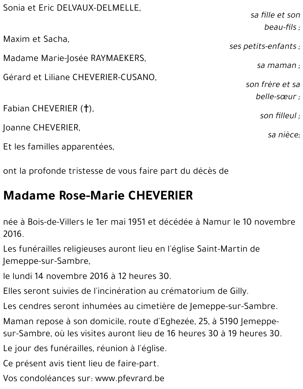 Rose-Marie CHEVERIER