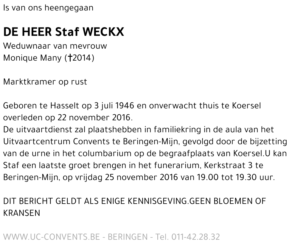 Staf Weckx