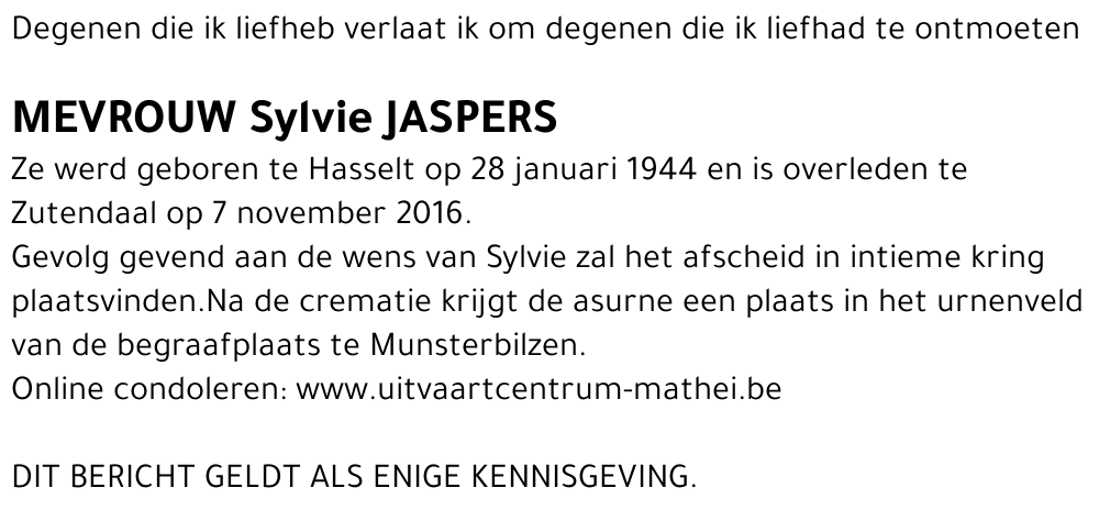 Sylvie Jaspers