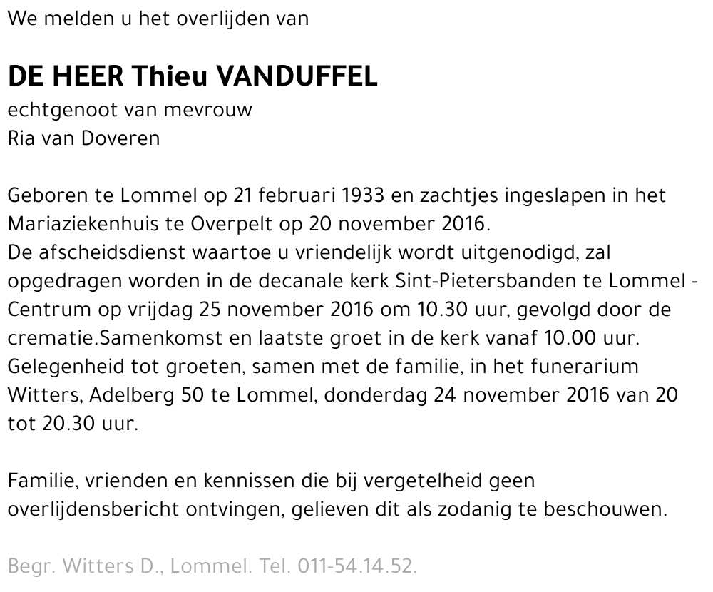 Thieu Vanduffel