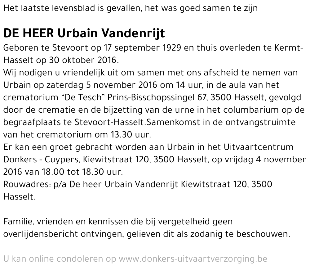 Urbain Vandenrijt