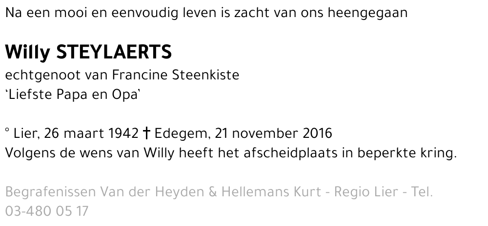 Willy Steylaerts