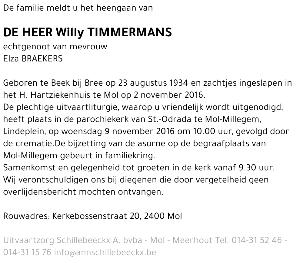 Willy Timmermans