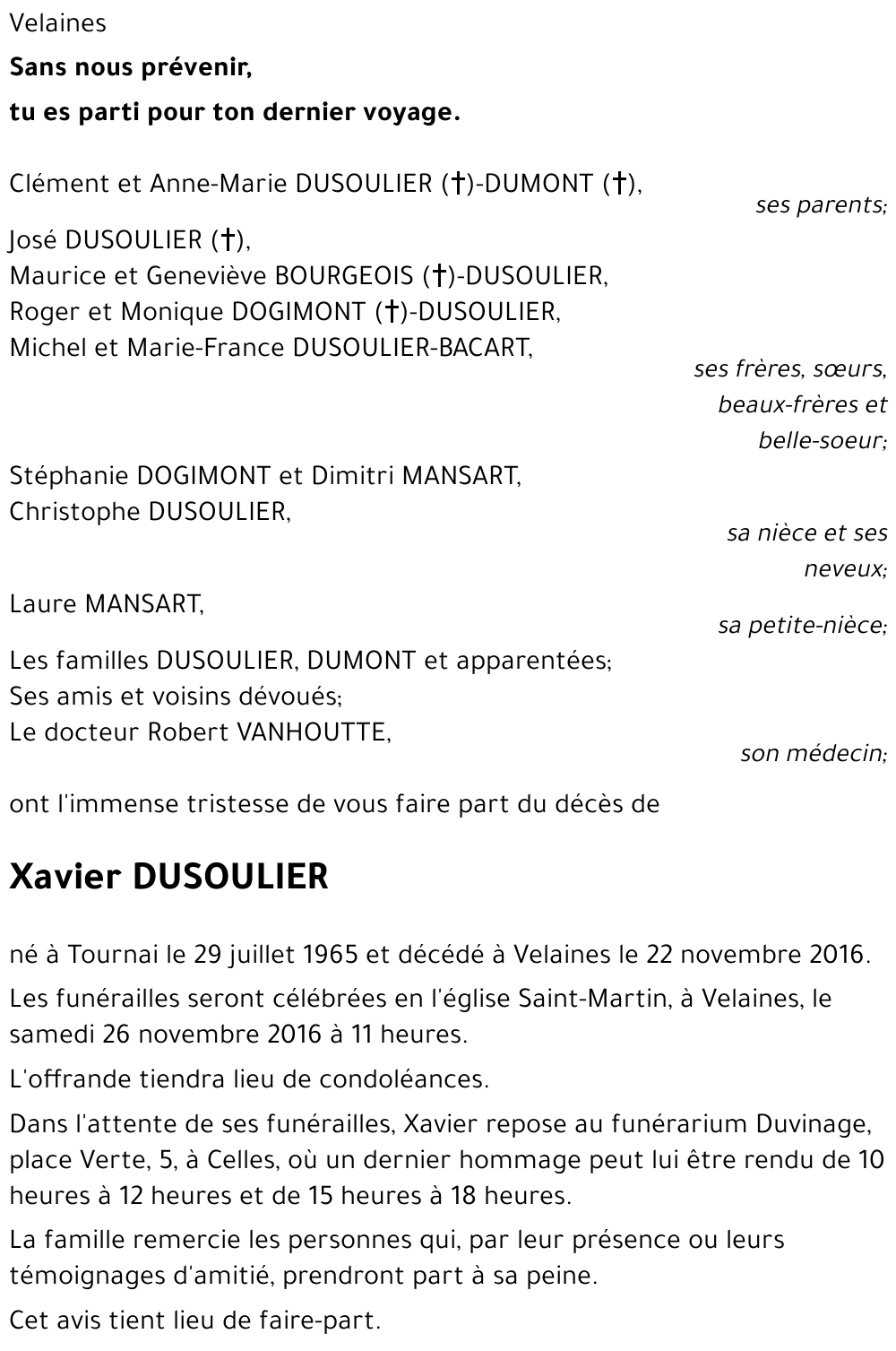 Xavier DUSOULIER
