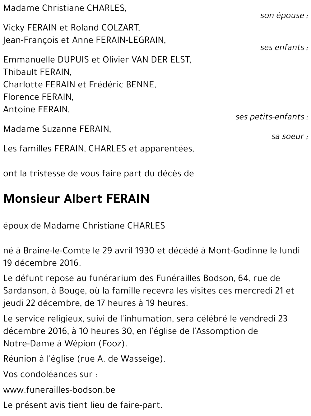 Albert FERAIN