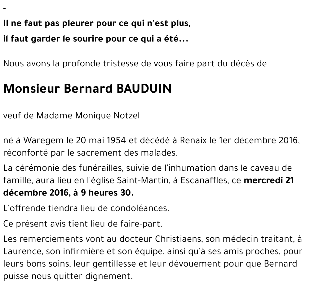 Bernard BAUDUIN