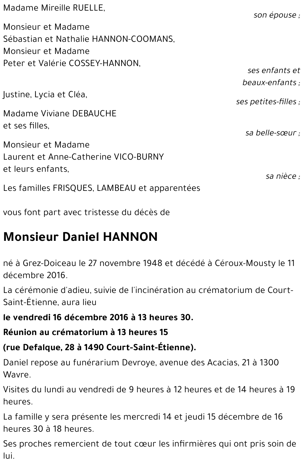 Daniel HANNON