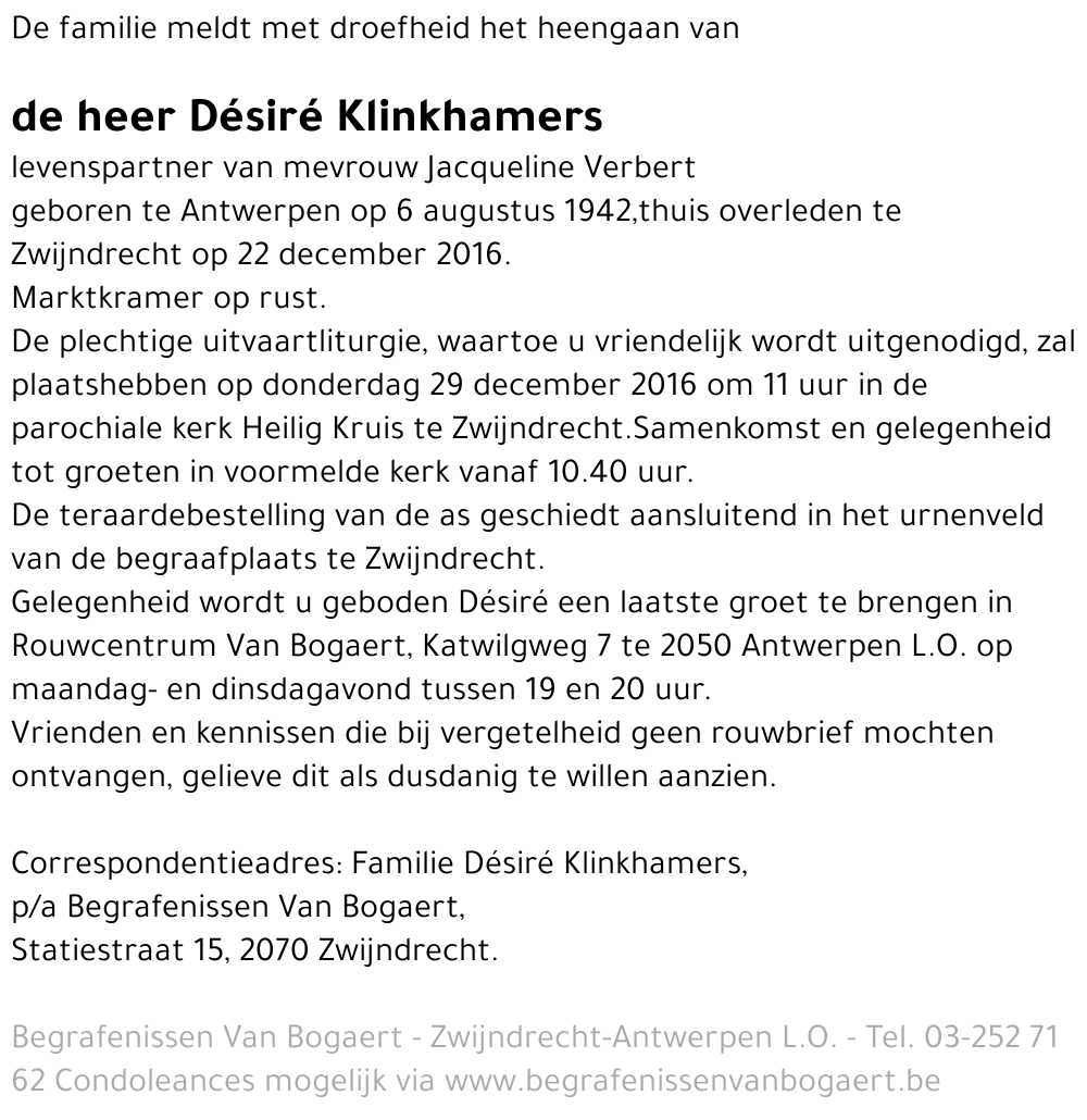 Desiré Klinkhamers