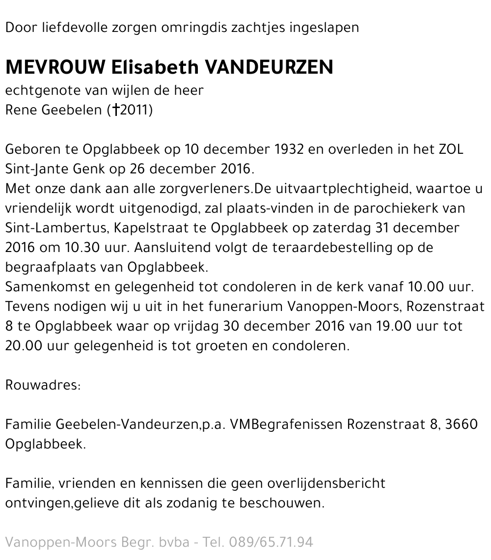 Elisabeth Vandeurzen
