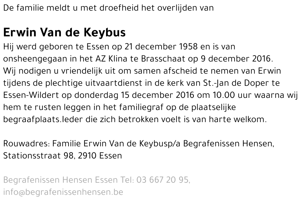 Erwin Van de Keybus