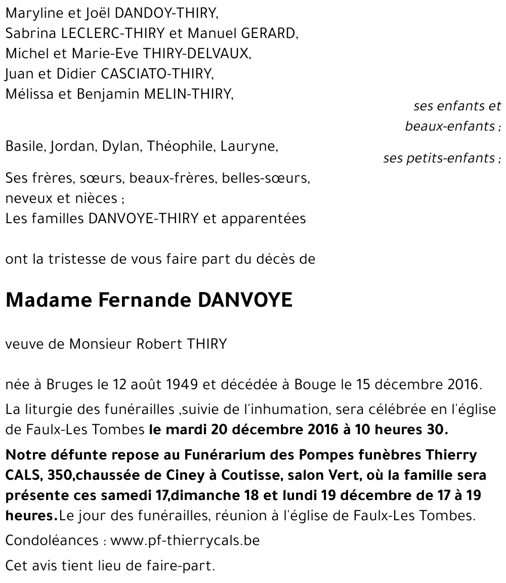 Fernande DANVOYE