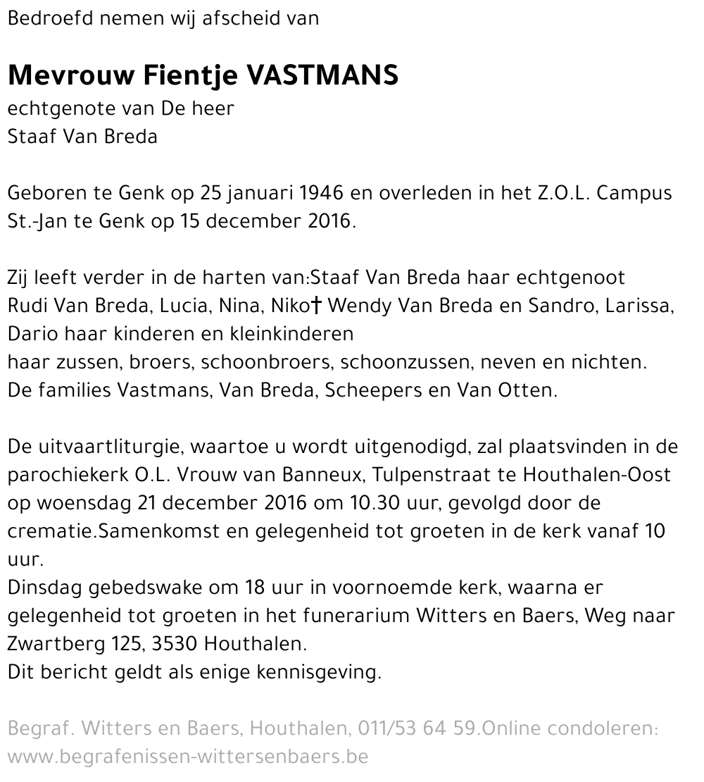 Fientje Vastmans