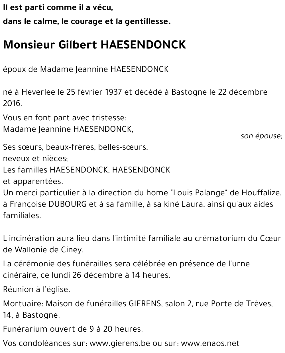 Gilbert HAESENDONCK