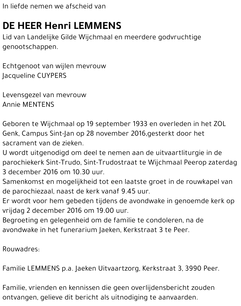 Henri LEMMENS