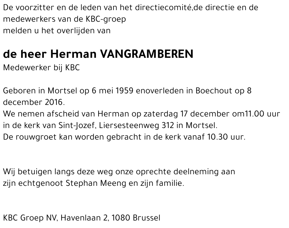 Herman Vangramberen
