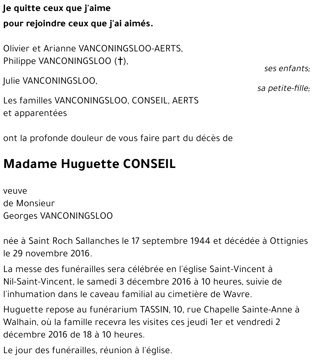 Huguette CONSEIL