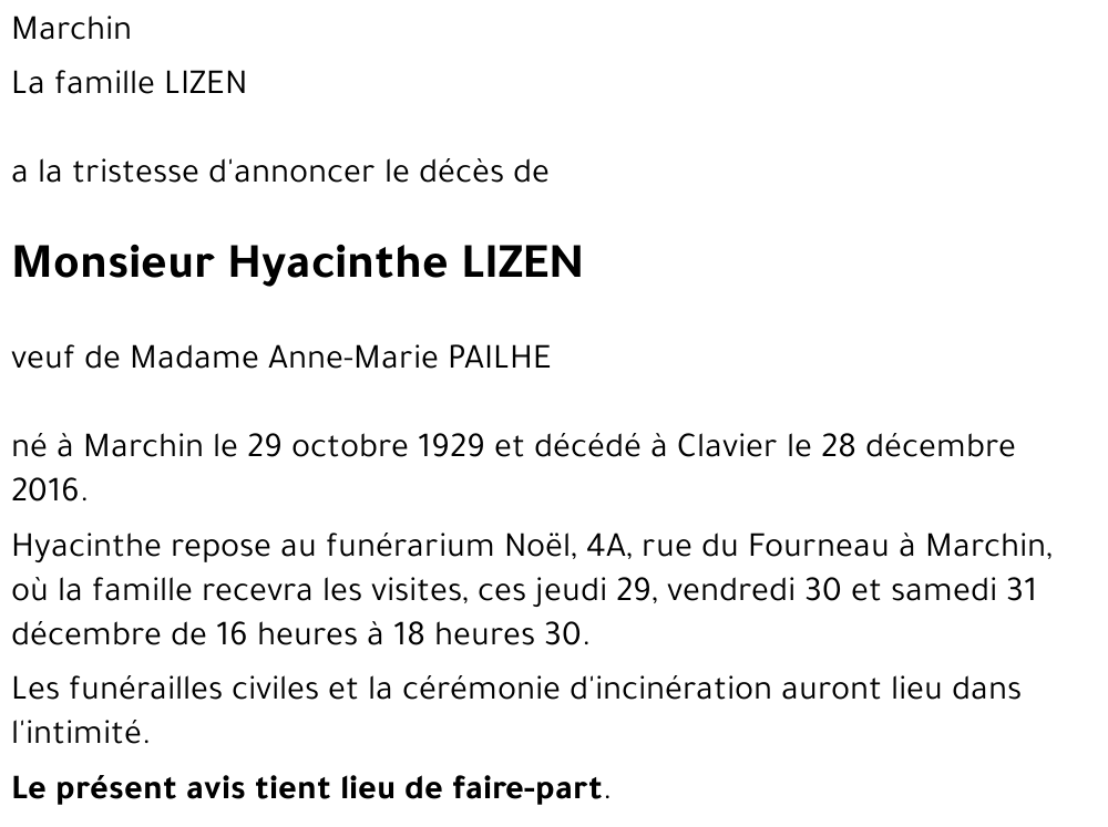Hyacinthe LIZEN