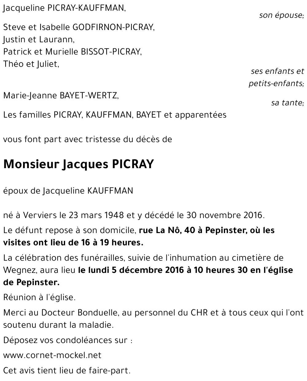 Jacques PICRAY