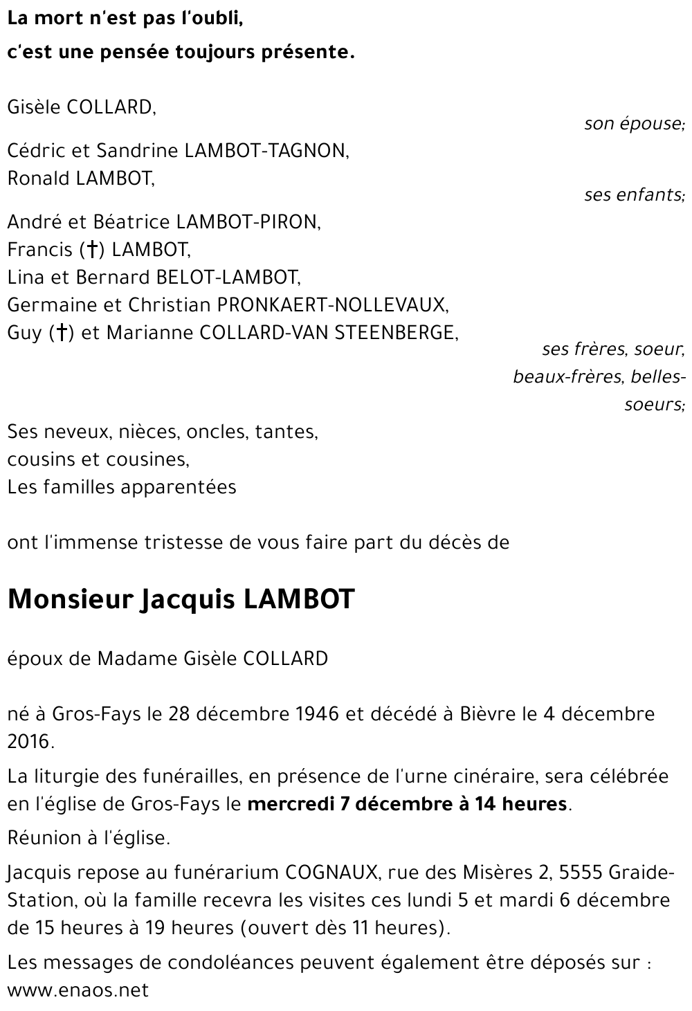 Jacquis LAMBOT
