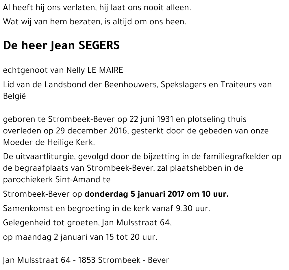 Jean SEGERS