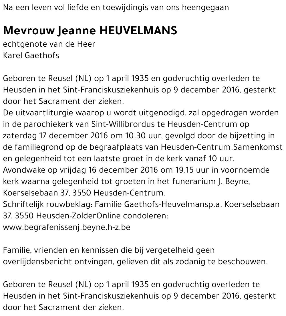 Jeanne Heuvelmans