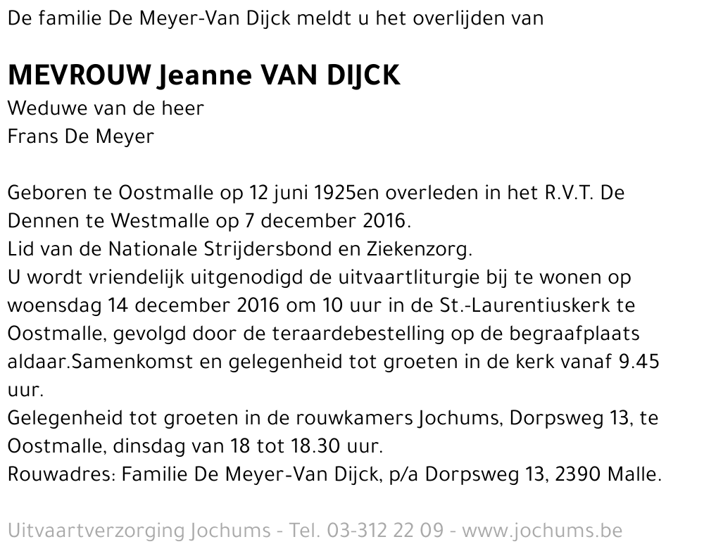 Jeanne Van Dijck