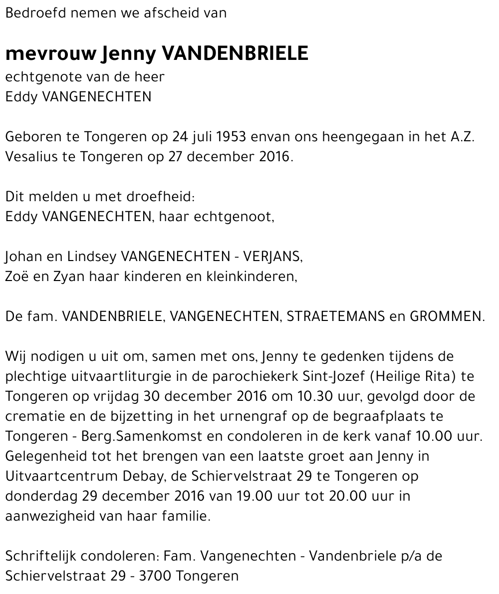 Jenny VANDENBRIELE