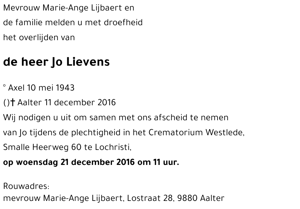 Jo Lievens