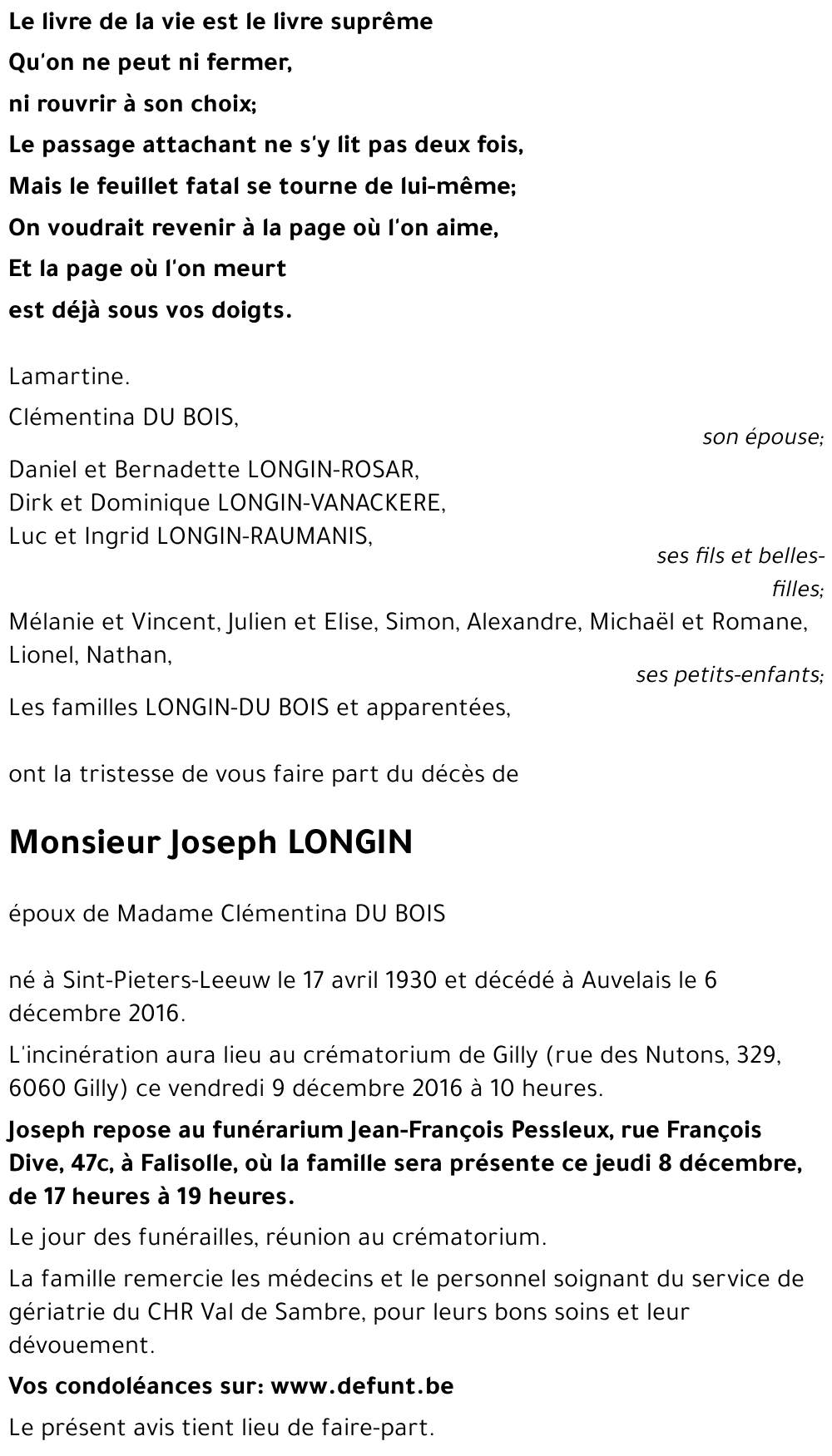 Joseph LONGIN