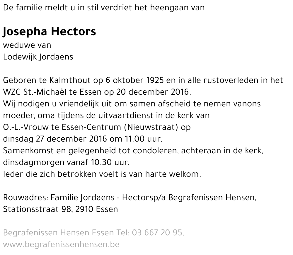 Josepha Hectors