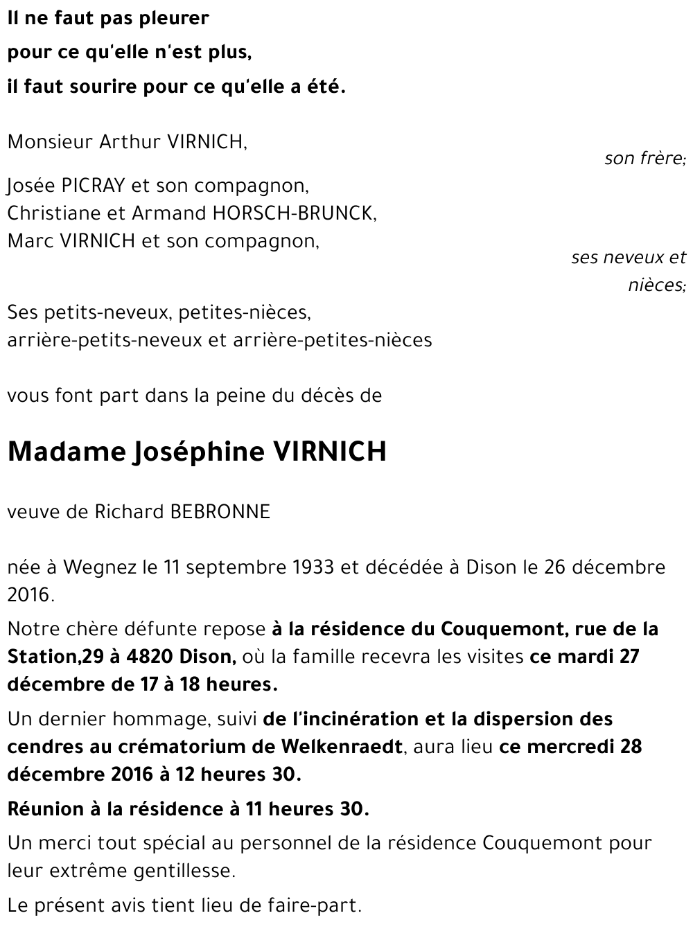 Joséphine VIRNICH